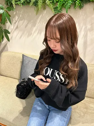 ロング 🤍Nozomi/ オリーブカラー🌿のヘアスタイル