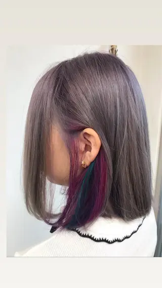 ミディアム カラー ヘアアレンジ スズキ シオリのヘアスタイル