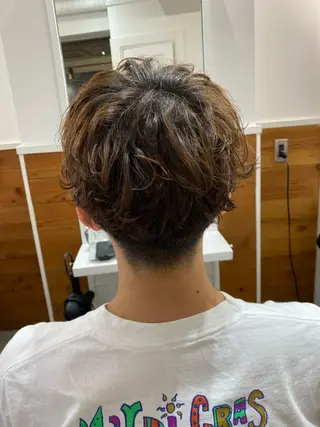 パーマ シャドウパーマ/ 波巻パーマYu-Kiのヘアスタイル