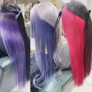 ロング カラー ヘアアレンジ 𝐑𝐈𝐍𝐊𝐀 🐣🩷のヘアスタイル