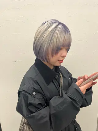 ミディアム カラー 横浜/ブリーチ/ ダブルカラー/RINのヘアスタイル