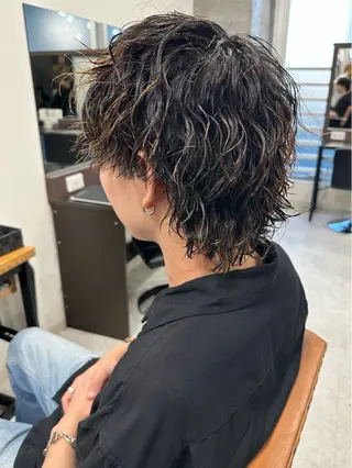 ミディアム パーマ メンズ メンズ似合わせ🪞 副店長 kotoriのヘアスタイル