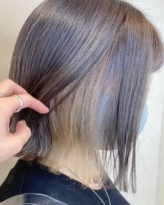 ミディアム SOU/エクステ /ダブルカラーのヘアスタイル