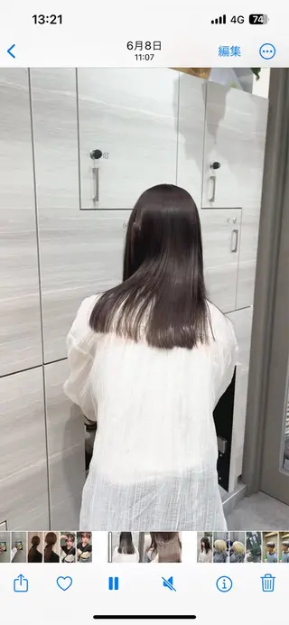 ロング カラー ナツミ/透明感カラー /酸性ストレートのヘアスタイル