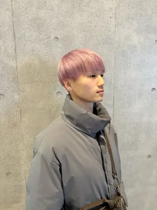 ショート カラー メンズ 一目惚れ艶ハイトーン バンド/しほのヘアスタイル