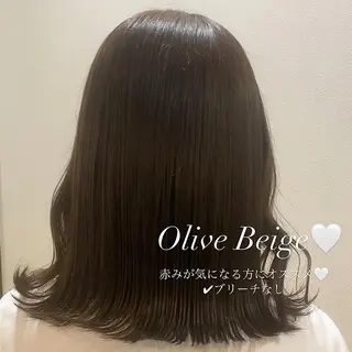 セミロング カラー ブリーチなしWカラー 🎀韓国ヘア/amiのヘアスタイル