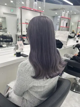 ミディアム 🤍韓国寒色カラー 🤍MADOKAのヘアスタイル