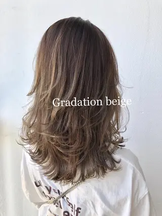 セミロング カラー 店長/mao/ 前髪/顔周りカットのヘアスタイル