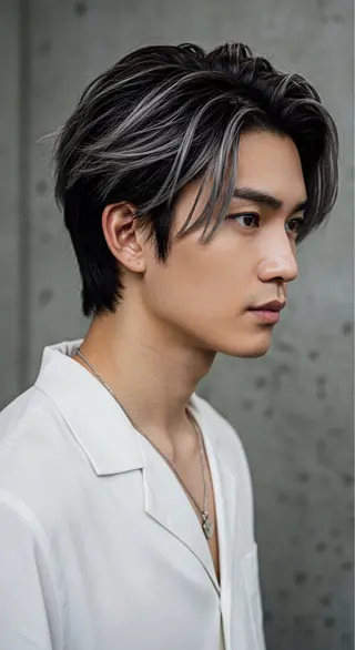 ミディアム カラー silo中野所属・あくつ べんのヘアスタイル