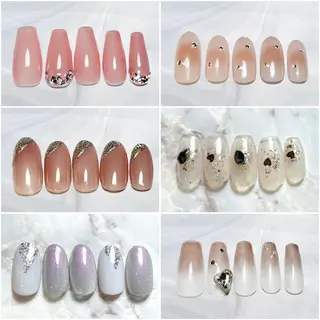 ネイル RAFFINE 月🦋🩵のネイルデザイン