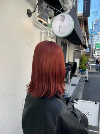 カラー ボブ／ミニボブ／ akaneのヘアスタイル