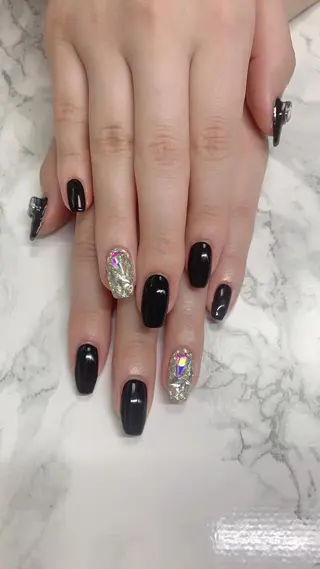 ネイル はな💎ネイル ワンホン、長さ出しのネイルデザイン