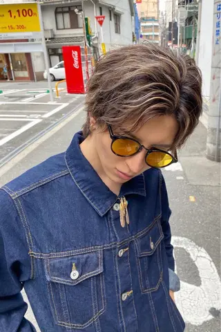 ショート カラー メンズ ミルボンAujua認定サロン Ria  OSAKA 梅田所属・メンズ特化/ マンツーマン/Ryuのヘアスタイル