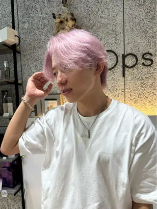 カラー メンズ 🌱ブリーチ・透明感 カラー/mapi🦭のヘアスタイル