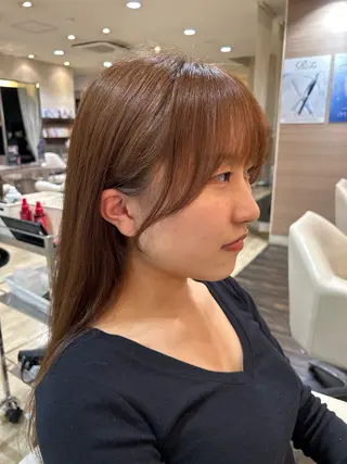 セミロング わかまつ　ももみ 🕊️/顔周りカットのヘアスタイル