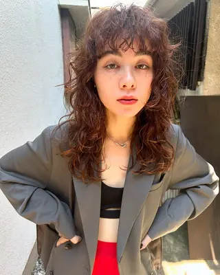 ロング パーマ 原 瑞希のヘアスタイル