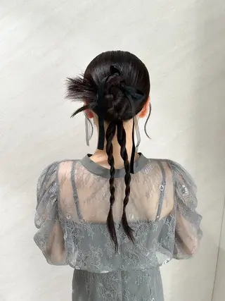 セミロング ヘアアレンジ 🎀髪質改善・艶髪カ ラー🎀YUMEKAのヘアスタイル