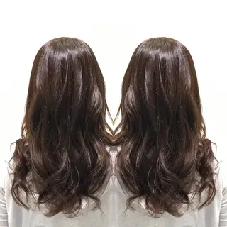 セミロング カラー ヘアアレンジ ⭐️顔周りカット⭐️ 藤久のヘアスタイル