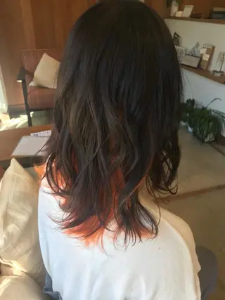 セミロング カラー chill out 南塚口本店のヘアスタイル