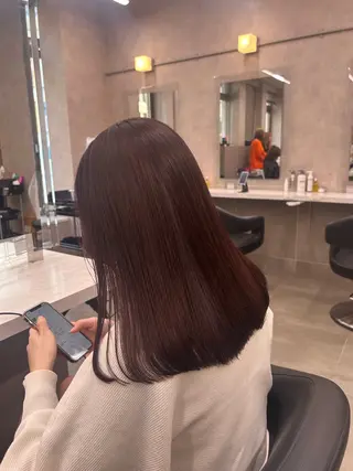 ロング カラー パーマ ヘアアレンジ メンズ キッズ ブリーチなしカラー/ ブラウン/レイヤーのヘアスタイル