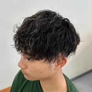 パーマ ヘアアレンジ メンズ 梅田/メンズパーマ /短髪/田中崇奨のヘアスタイル