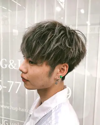 ショート カラー ヘアアレンジ メンズ 高橋胡桃🪽 ディレクターのヘアスタイル