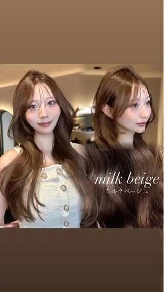 ロング カラー ヘアアレンジ 顔周りcut/ 艶ワンカラー♥ちさきのヘアスタイル