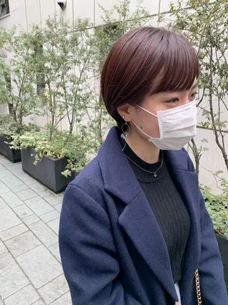 ショート カラー ヘアアレンジ 艶ハイトーン/ヘア アレンジAYAKAのヘアスタイル