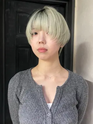 ショート カラー 安部佑哉/ハイトーン /レイヤー/グランジのヘアスタイル