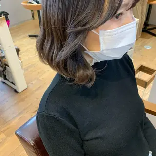 ミディアム カラー ヘアアレンジ 代表🎀 ふわモテ愛 され髪🩷yumiのヘアスタイル