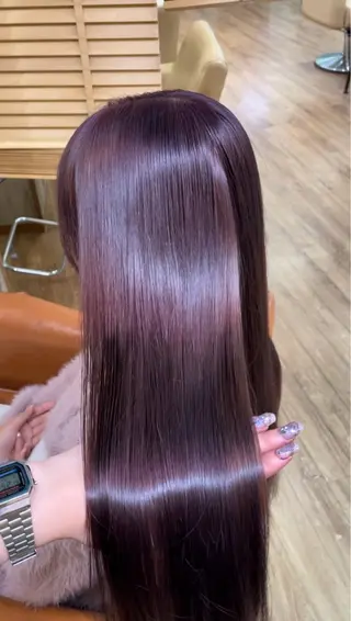 セミロング カラー 🌙Runa つや髪 /モテ/カットのヘアスタイル