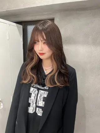 ロング りおな/エクステ /ミルクティーカラーのヘアスタイル