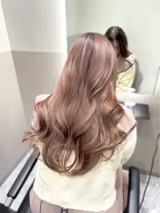 セミロング カラー 韓国レイヤー透明感 カラーヨウスケのヘアスタイル