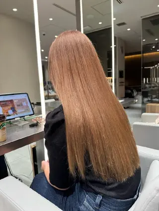 ロング 🫧暖色愛され透明感 🍒カラー千優のヘアスタイル