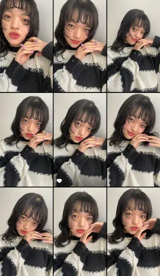 カラー 🎀ボブ+ハイトーン シュカ👶🏻のヘアスタイル