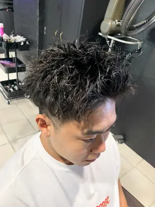 ショート メンズ メンズパーマ/難波/ 心斎橋　室園亮佑のヘアスタイル