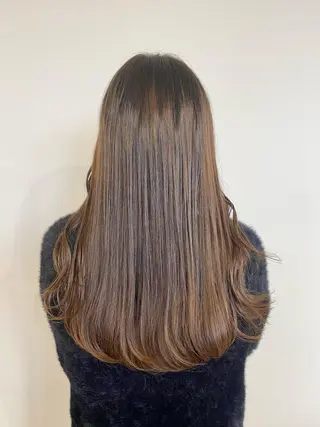 セミロング カラー KIZU 髪質改善 オカルト怪談のヘアスタイル