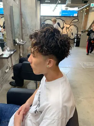 パーマ メンズ ⚡️メンズパーマ特化 mens支持◎/忠地のヘアスタイル