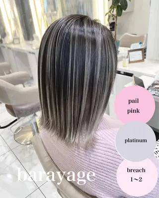 セミロング カラー 山崎俊輔/髪質改善 /バレイヤージュのヘアスタイル