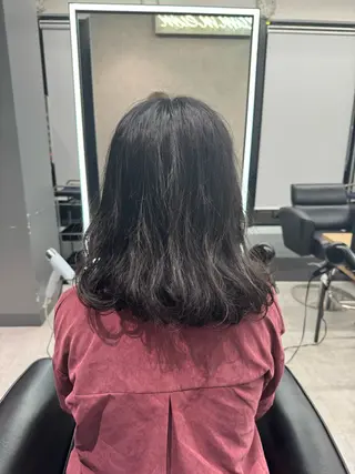 セミロング パーマ 吉満 翔のヘアスタイル