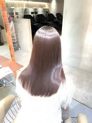 セミロング 髪質改善サロン R'EEL 銀座所属・💙りさこ巻ける縮毛 矯正💙レイヤー💙のヘアスタイル