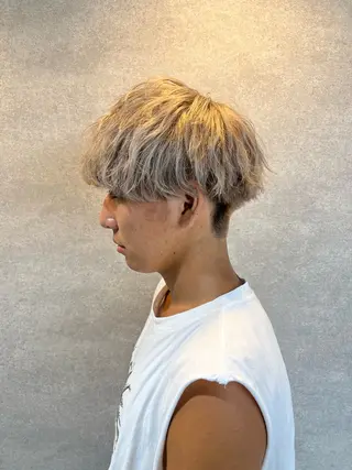 ショート カラー パーマ ヘアアレンジ メンズ キッズ 🔥メンズパーマ🔥 菅原楓のヘアスタイル