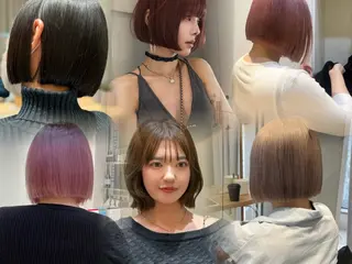 ショート yoko/レイヤー /小顔ボブ/艶カラーのヘアスタイル