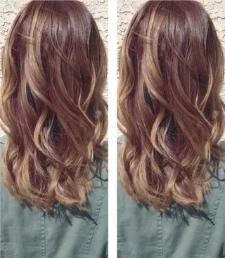 カラー パーマ 大阪レミーエクステ チビ編み込みのヘアスタイル