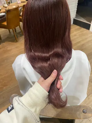 ロング カラー ヘアアレンジ あおい 🍒暖色カラーのヘアスタイル