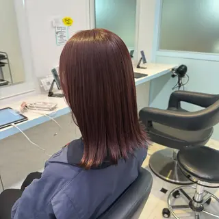 セミロング 🩷モテ髪＆透明感 🩷ミルクティー🩷のヘアスタイル