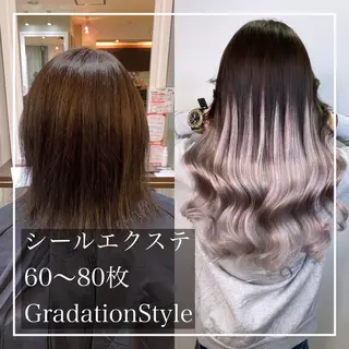 カラー 💎馴染むエクステ ×カラーTOMO💎のヘアスタイル