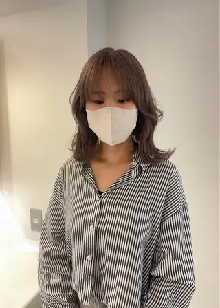 ミディアム 🎨ハイライト･ ハイトーン/近藤怜那のヘアスタイル