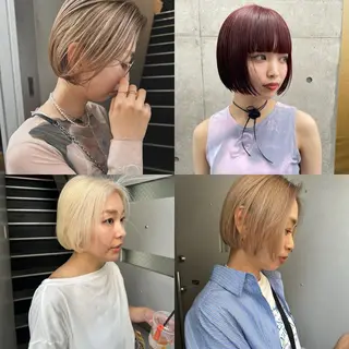 ショート カラー ボブ／パーマ指名 No. 1🍃れんとのヘアスタイル