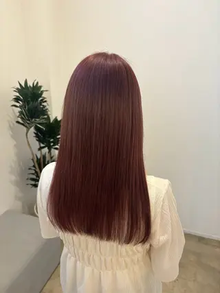 セミロング カラー 田中 梨緒のヘアスタイル